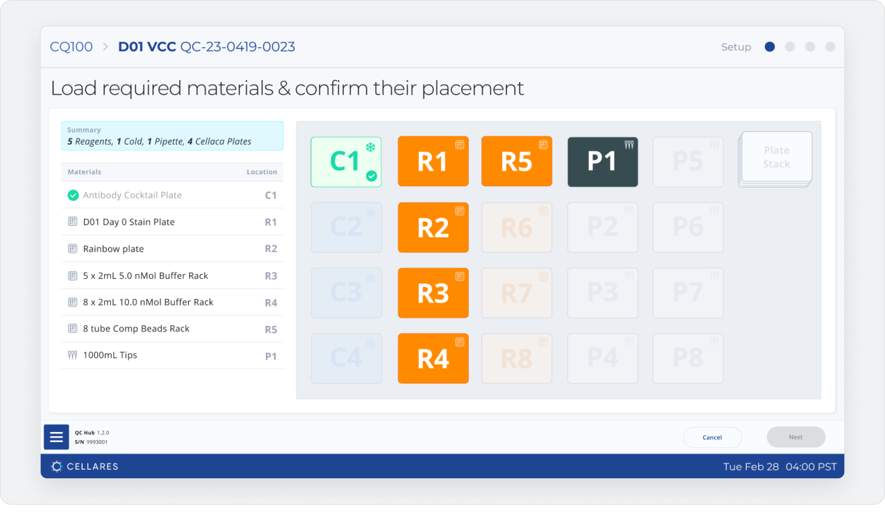 Cellares Instrument software